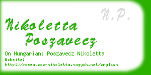 nikoletta poszavecz business card